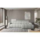 Narożnik ENZO S układ L z elektryczną regulacją siedziska Prawostronny z funkcją spania w ktaninie SORELLA 01 WERSAL