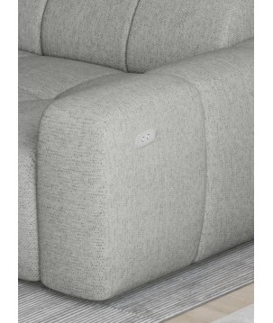 Narożnik ENZO S układ L z elektryczną regulacją siedziska Prawostronny z funkcją spania w ktaninie SORELLA 01 WERSAL