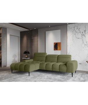 Narożnik GIANO S układ L Lewostronny z elektryczną regulacją siedziska w ktaninie AUSTIN 12 WERSAL