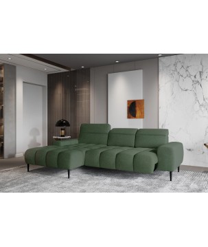 Narożnik GIANO S układ L Lewostronny z elektryczną regulacją siedziska w ktaninie AUSTIN 13 WERSAL