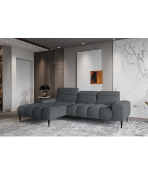 Narożnik GIANO S układ L Lewostronny z elektryczną regulacją siedziska w ktaninie AUSTIN 20 WERSAL