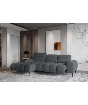 Narożnik GIANO S układ L Lewostronny z elektryczną regulacją siedziska w ktaninie AUSTIN 20 WERSAL