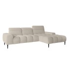 Narożnik GIANO S układ L Prawostronny z elektryczną regulacją siedziska w ktaninie AUSTIN 02 WERSAL