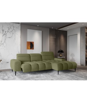 Narożnik GIANO S układ L Prawostronny z elektryczną regulacją siedziska w ktaninie AUSTIN 12 WERSAL