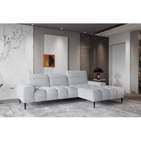 Narożnik GIANO S układ L Prawostronny z elektryczną regulacją siedziska w ktaninie AUSTIN 17 WERSAL