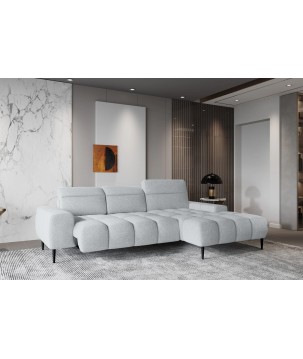 Narożnik GIANO S układ L Prawostronny z elektryczną regulacją siedziska w ktaninie AUSTIN 17 WERSAL