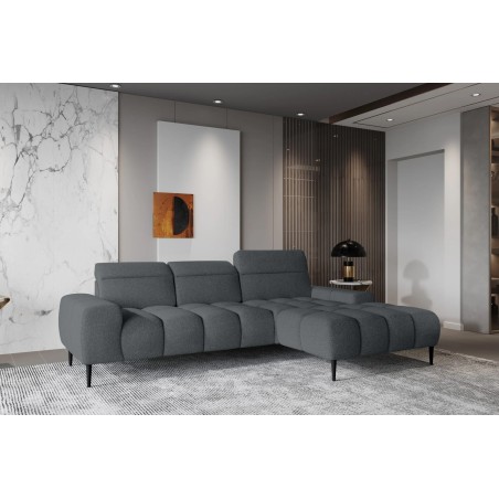 Narożnik GIANO S układ L Prawostronny z elektryczną regulacją siedziska w ktaninie AUSTIN 20 WERSAL