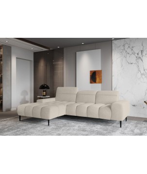 Narożnik GIANO S układ L Lewostronny z elektryczną regulacją siedziska w ktaninie AUSTIN 02 WERSAL