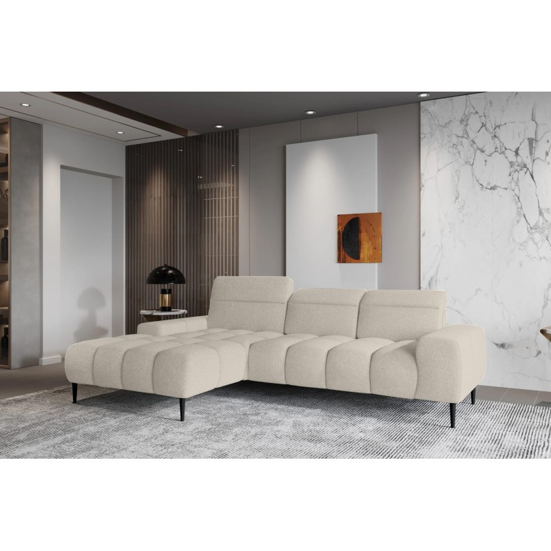 Narożnik GIANO S układ L Lewostronny z elektryczną regulacją siedziska w ktaninie AUSTIN 02 WERSAL