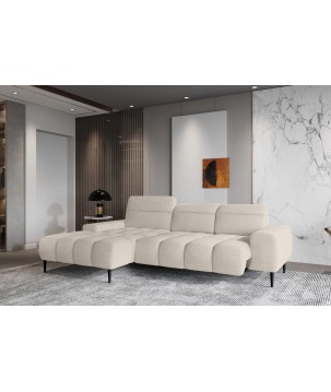 Narożnik GIANO S układ L Lewostronny z elektryczną regulacją siedziska w ktaninie AUSTIN 02 WERSAL