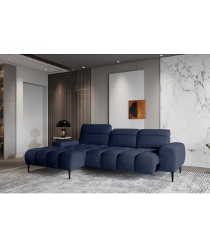 Narożnik GIANO S układ L Lewostronny z elektryczną regulacją siedziska w ktaninie AUSTIN 15 WERSAL