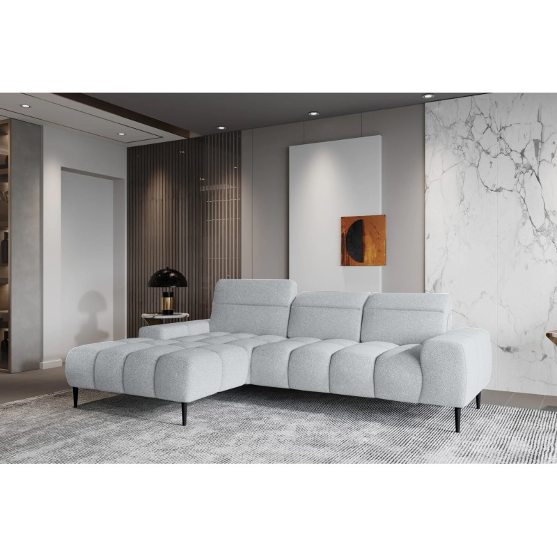 Narożnik GIANO S układ L Lewostronny z elektryczną regulacją siedziska w ktaninie AUSTIN 17 WERSAL