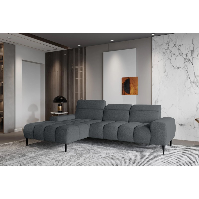 Narożnik GIANO S układ L Lewostronny z elektryczną regulacją siedziska w ktaninie AUSTIN 20 WERSAL