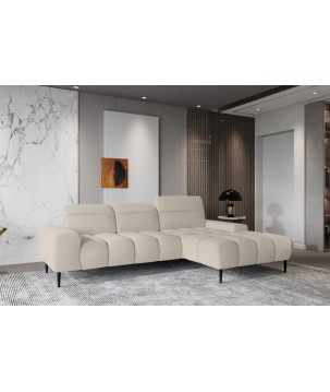 Narożnik GIANO S układ L Prawostronny z elektryczną regulacją siedziska w ktaninie AUSTIN 02 WERSAL