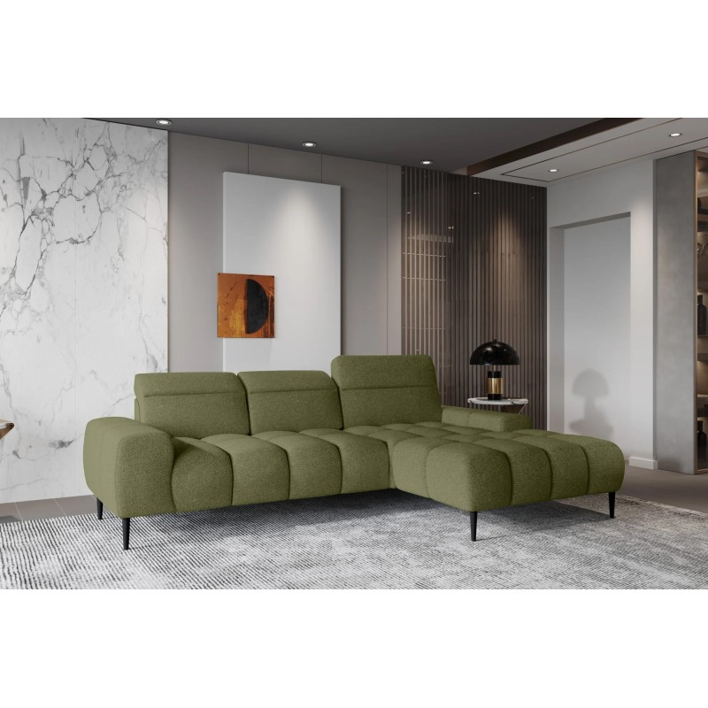 Narożnik GIANO S układ L Prawostronny z elektryczną regulacją siedziska w ktaninie AUSTIN 12 WERSAL