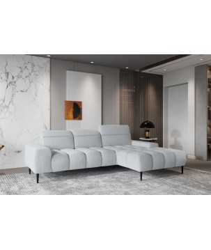 Narożnik GIANO S układ L Prawostronny z elektryczną regulacją siedziska w ktaninie AUSTIN 17 WERSAL