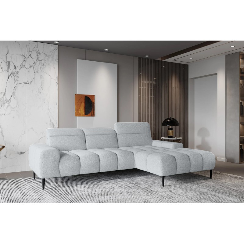 Narożnik GIANO S układ L Prawostronny z elektryczną regulacją siedziska w ktaninie AUSTIN 17 WERSAL