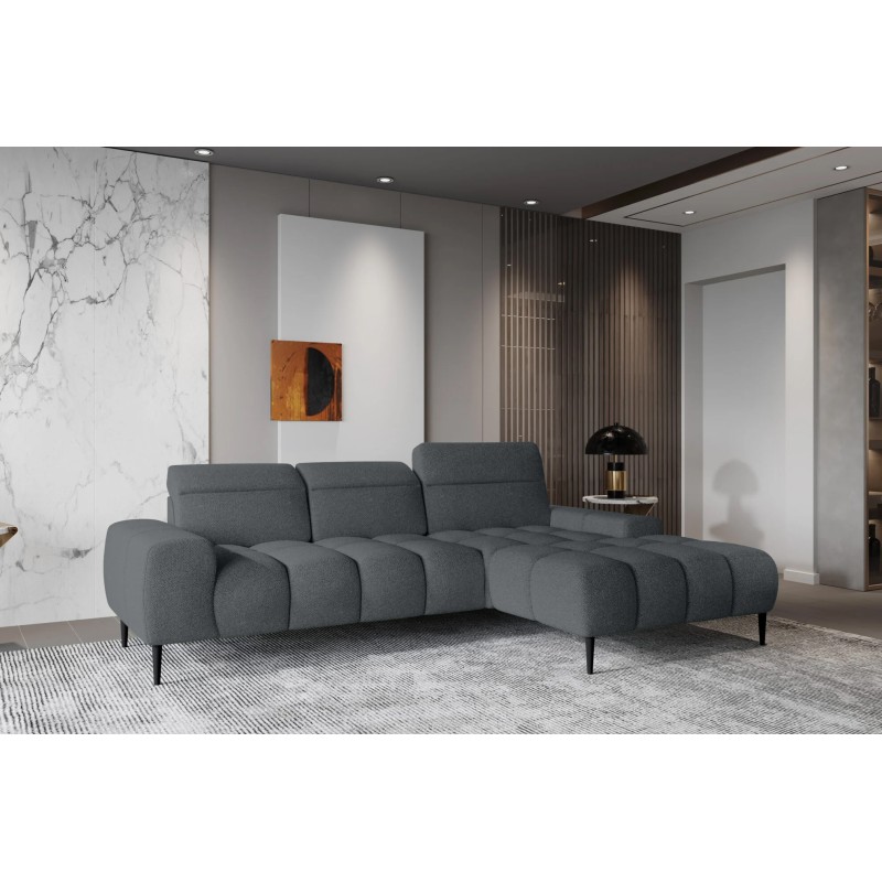 Narożnik GIANO S układ L Prawostronny z elektryczną regulacją siedziska w ktaninie AUSTIN 20 WERSAL