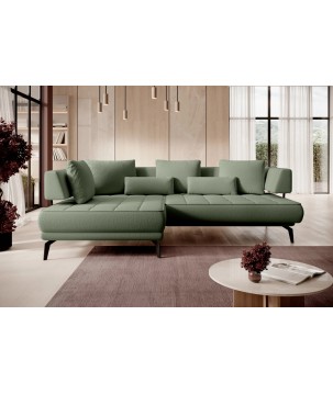 Narożnik GIOTTO L Lewostronnyelektryczna regulacja siedziska tkanina PERFECT HARMONY 39 WERSAL