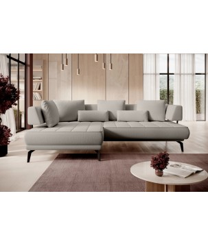 Narożnik GIOTTO L Lewostronnyelektryczna regulacja siedziska tkanina PERFECT HARMONY 04 WERSAL