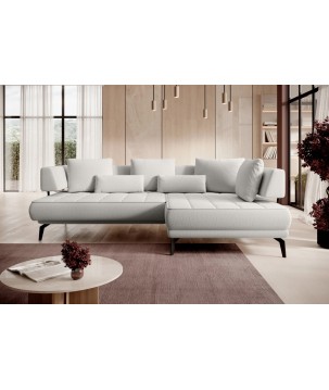 Narożnik GIOTTO L Prawostronnyelektryczna regulacja siedziska tkanina PERFECT HARMONY 02 WERSAL