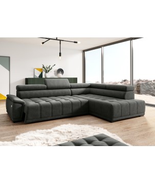 Narożnik GREMIO układ L Prawostronny z elektryczną regulacją siedziska WERSAL