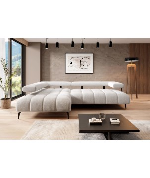 Narożnik MAGNETIC L układ L Lewostronny elektryczna regulacja siedziska tkanina KANSAS WERSAL