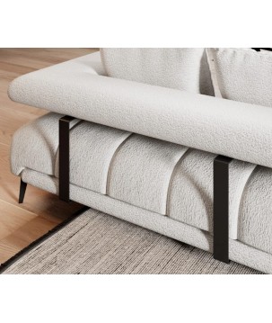 Narożnik MAGNETIC L układ L Lewostronny elektryczna regulacja siedziska tkanina KANSAS WERSAL