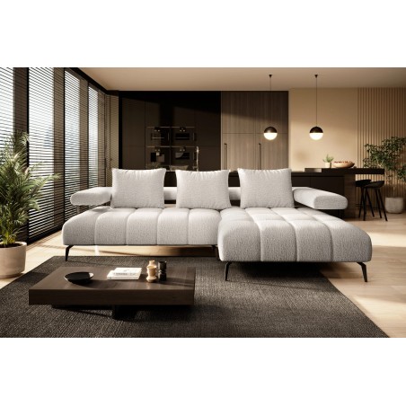 Narożnik MAGNETIC S układ L Prawostronny elektryczna regulacja siedziska tkanina KANSAS WERSAL