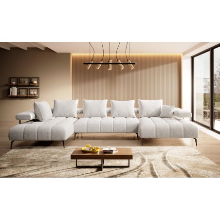 Narożnik MAGNETIC XL układ U Lewostronny elektryczna regulacja siedziska tkanina KANSAS WERSAL