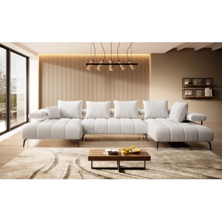 Narożnik MAGNETIC XL układ U Prawostronny elektryczna regulacja siedziska tkanina KANSAS WERSAL