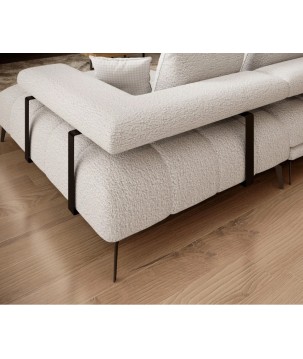 Narożnik MAGNETIC XL układ U Prawostronny elektryczna regulacja siedziska tkanina KANSAS WERSAL