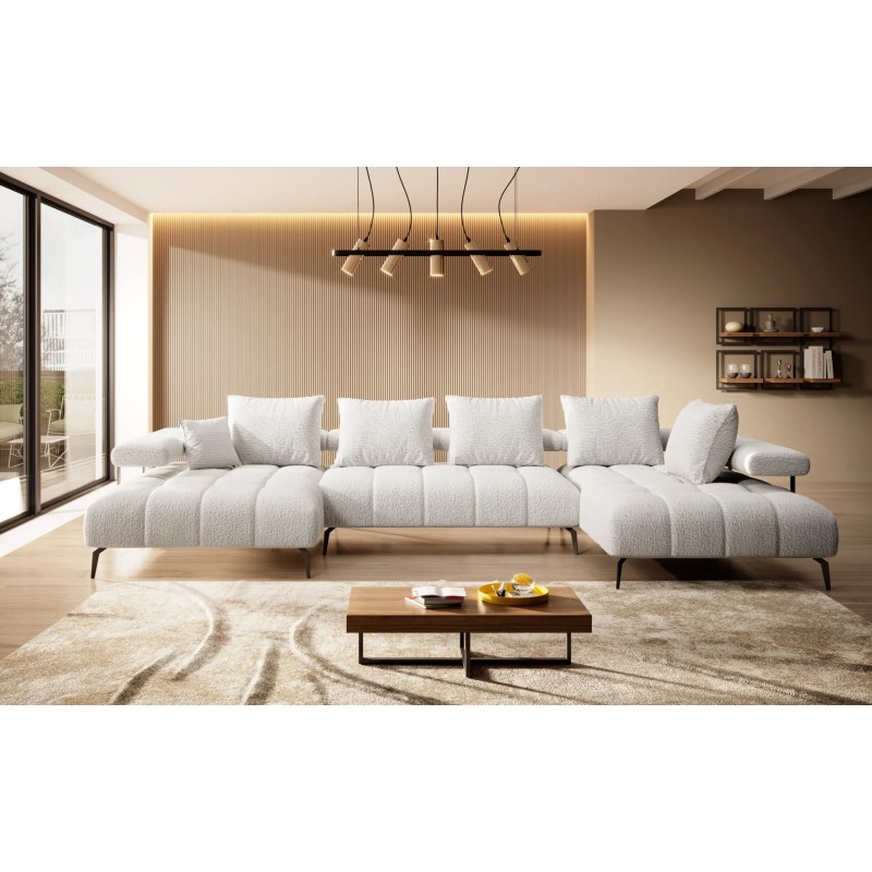 Narożnik MAGNETIC XL układ U Prawostronny elektryczna regulacja siedziska tkanina KANSAS WERSAL