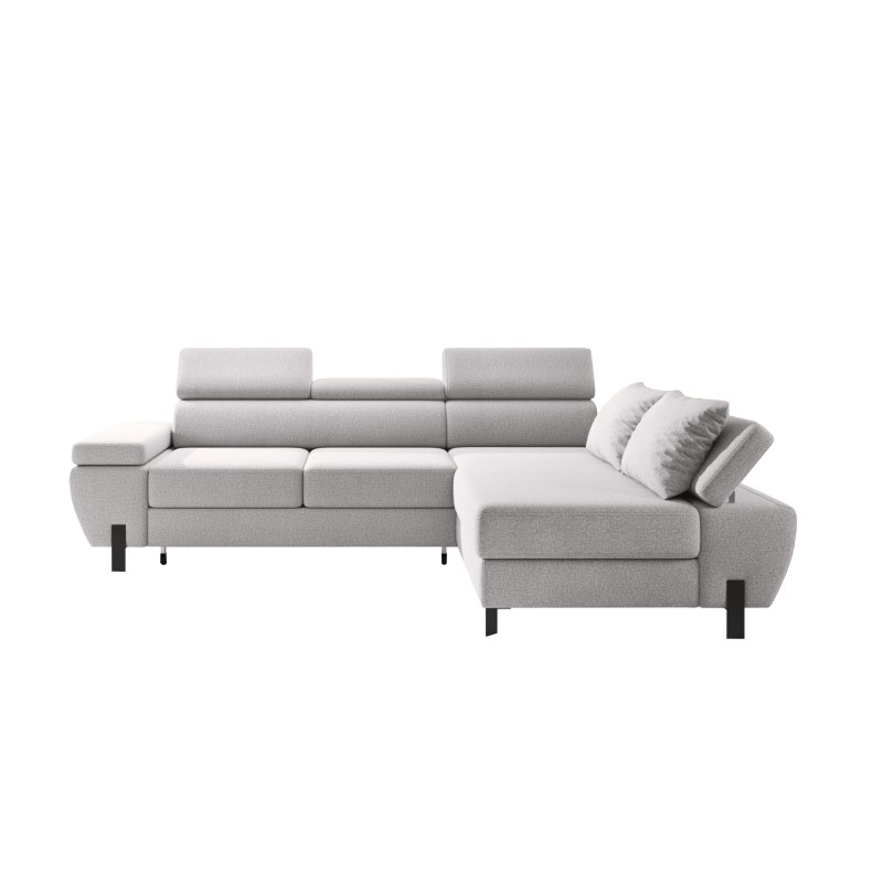 Narożnik MOLINA L układ L Prawostronny z funkcją spania w tkaninie CLOUD WERSAL