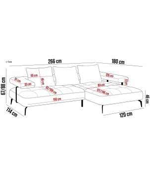Narożnik MONTELLA L układ L Prawostronny z elektryczną regulacją siedziska WERSAL