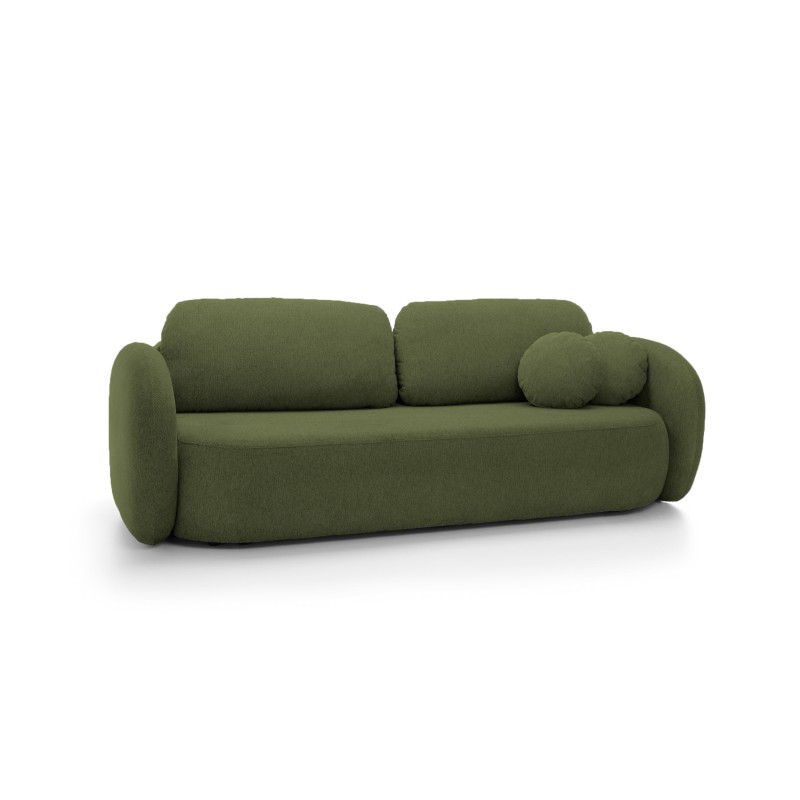 Sofa OLIO z funkcja spania i pojemnikiem ZIELONY ARAGON 39