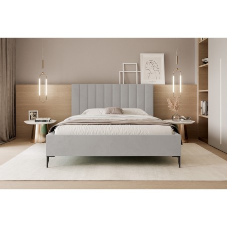 Łóżko Mona Slim III 160 Tkanina VELUTTO 15 stelaż metalowy