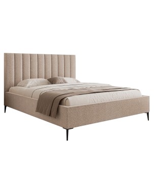 Nowoczesne Łóżko MonaSlim III z drewnianym stelażem