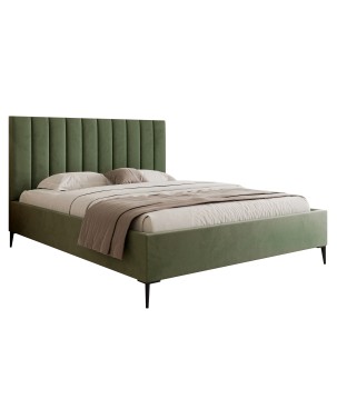 Nowoczesne Łóżko MonaSlim III z drewnianym stelażem