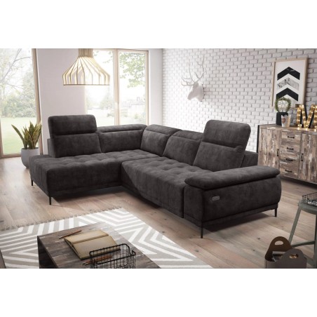 Narożnik FOCUS L z elektryczną regulacją siedziska Lewostronny w tkaninie SALVADOR 04 WERSAL