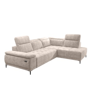 Narożnik FOCUS L z elektryczną regulacją siedziska Prawostronny w tkaninie SALVADOR 02 WERSAL