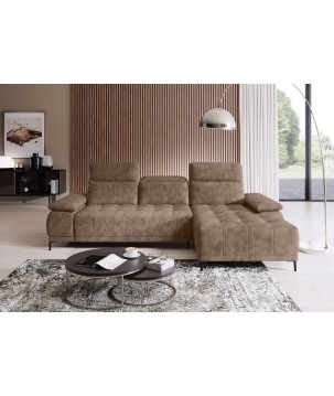 Narożnik FOCUS S Mini z elektryczną regulacją siedziska Prawostronny w tkaninie SALVADOR 03 WERSAL