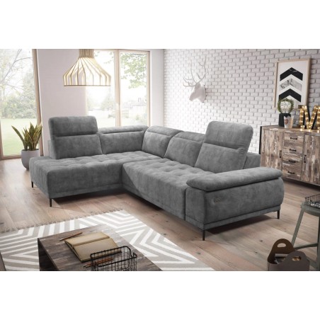 Narożnik FOCUS L z elektryczną regulacją siedziska Lewostronny w tkaninie Promocyjnej SALVADOR 14 WERSAL