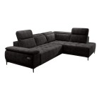 Narożnik FOCUS L z elektryczną regulacją siedziska Prawostronny w tkaninie Promocyjnej SALVADOR 16 WERSAL