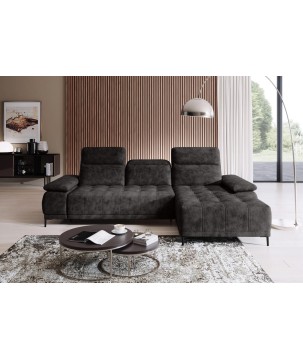 Narożnik FOCUS S z elektryczną regulacją siedziska Prawostronny w tkaninie Promocyjnej SALVADOR 16 WERSAL