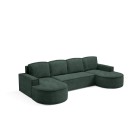 Narożnik MOLLY XL wolnostojący układ U z funkcją spania w tkaninie Abriamo 09 DomoHome