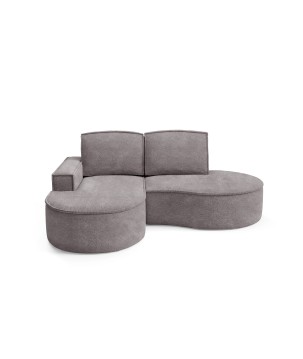 Narożnik MOLLY Lewostronny bez funkcji spania, wolnostojący tkanina ABRIAMO 07 Szary