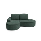 Narożnik MOLLY Lewostronny bez funkcji spania, wolnostojący tkanina ABRIAMO 09 Zielony