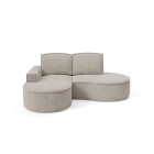 Narożnik MOLLY Lewostronny bez funkcji spania, wolnostojący tkanina CURIO 11 Popielaty