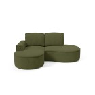 Narożnik MOLLY Lewostronny bez funkcji spania, wolnostojący tkanina CURIO 39 Zielony